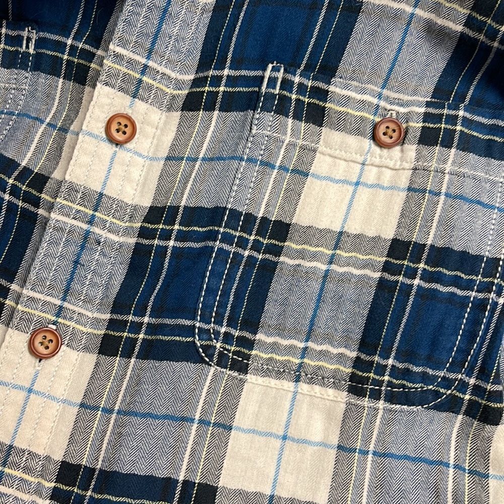 American Eagle Men’s Blue Plaid Long Sleeve Button Up Shirt XL, Slim Fit - Picture 4 of 8